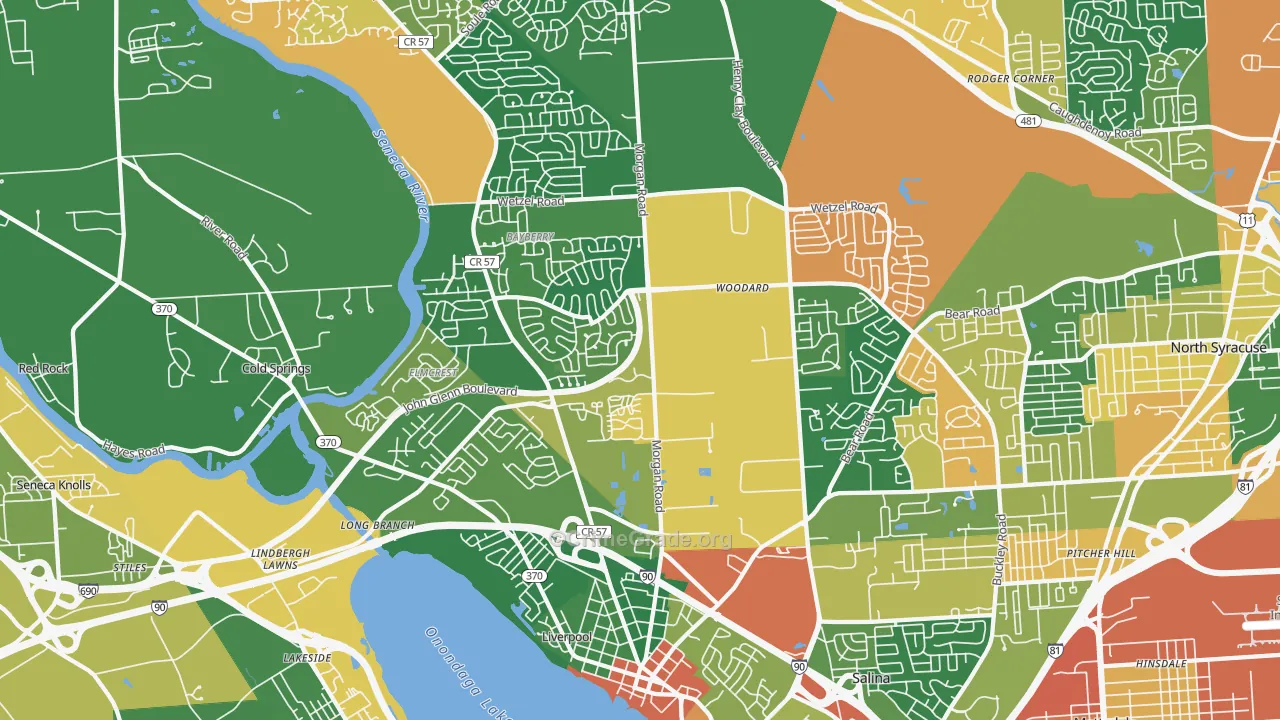 Liverpool, NY Map of Assault Rates