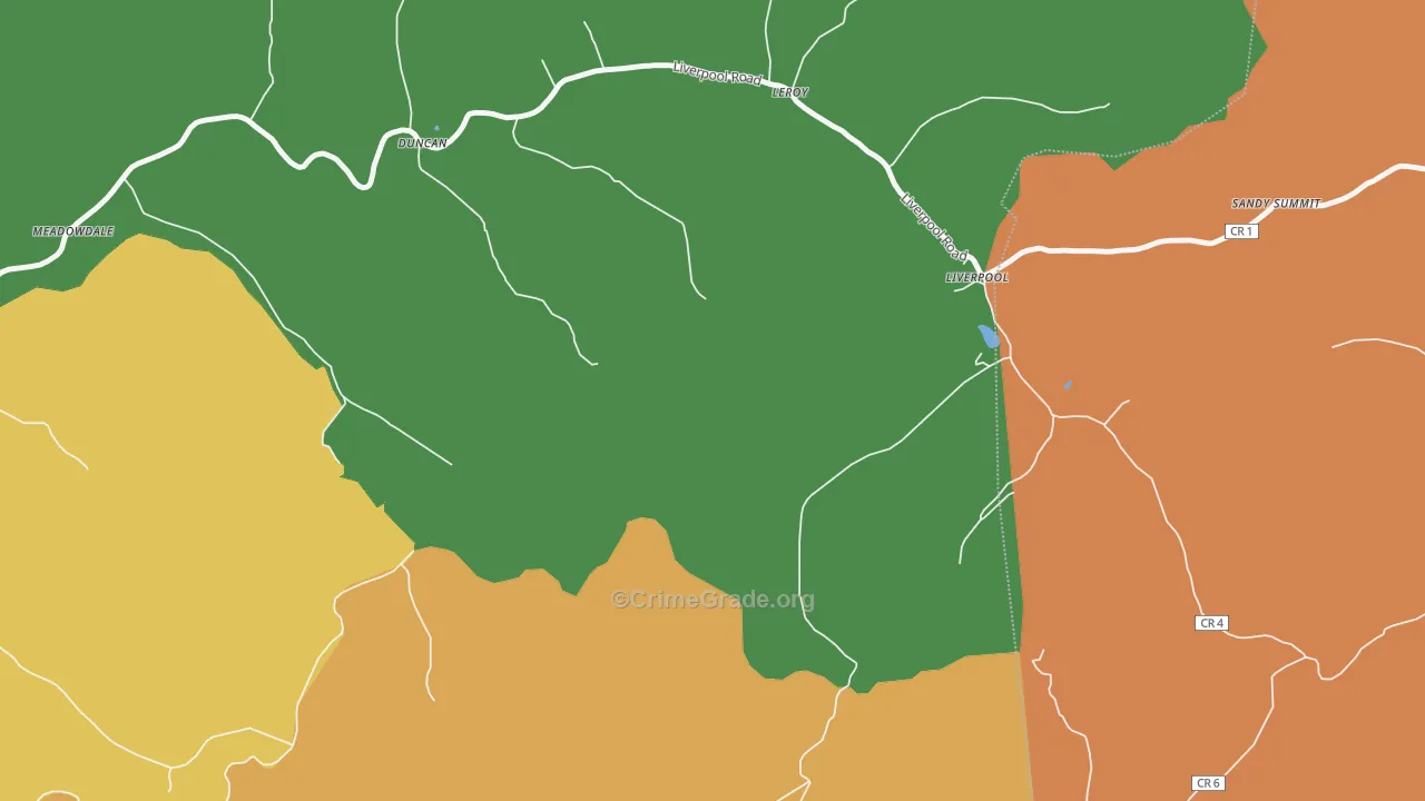 Liverpool, WV Map of Assault Rates