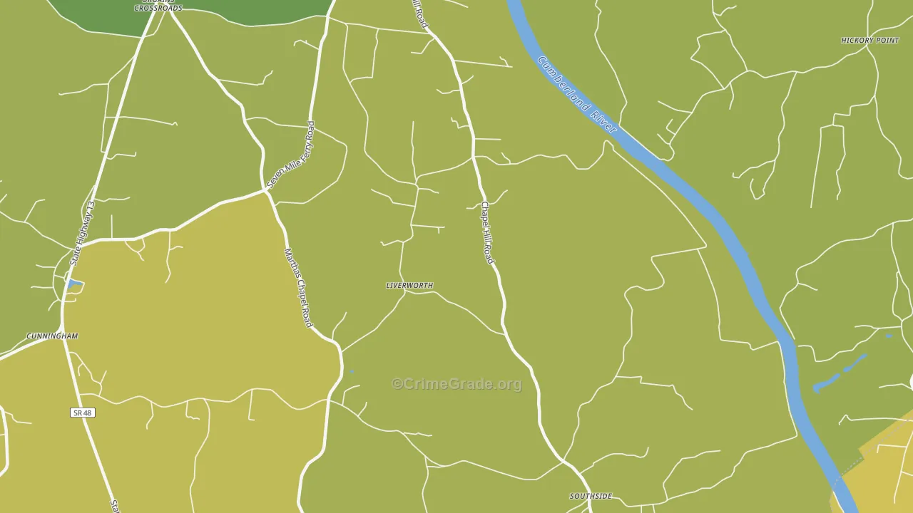 Liverwort, TN Map of Assault Rates