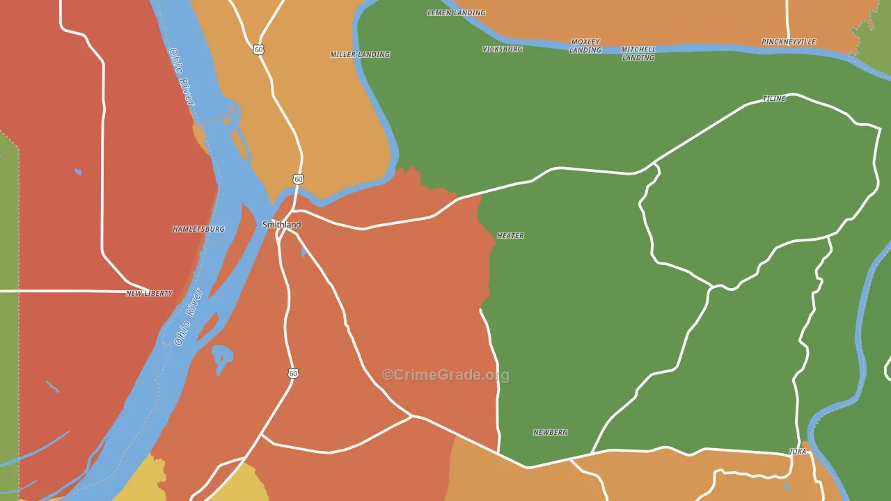 Livingston County, KY Map of Assault Rates
