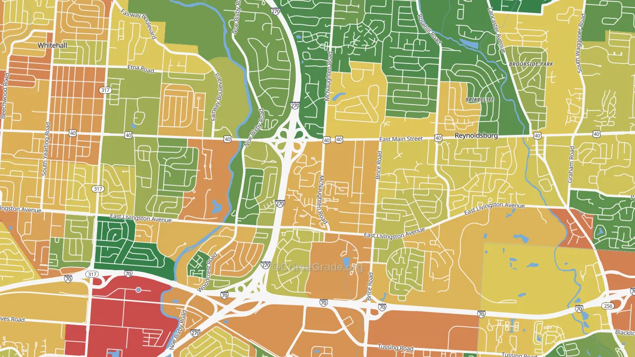 Livingston-McNaughten, Columbus, OH Map of Assault Rates