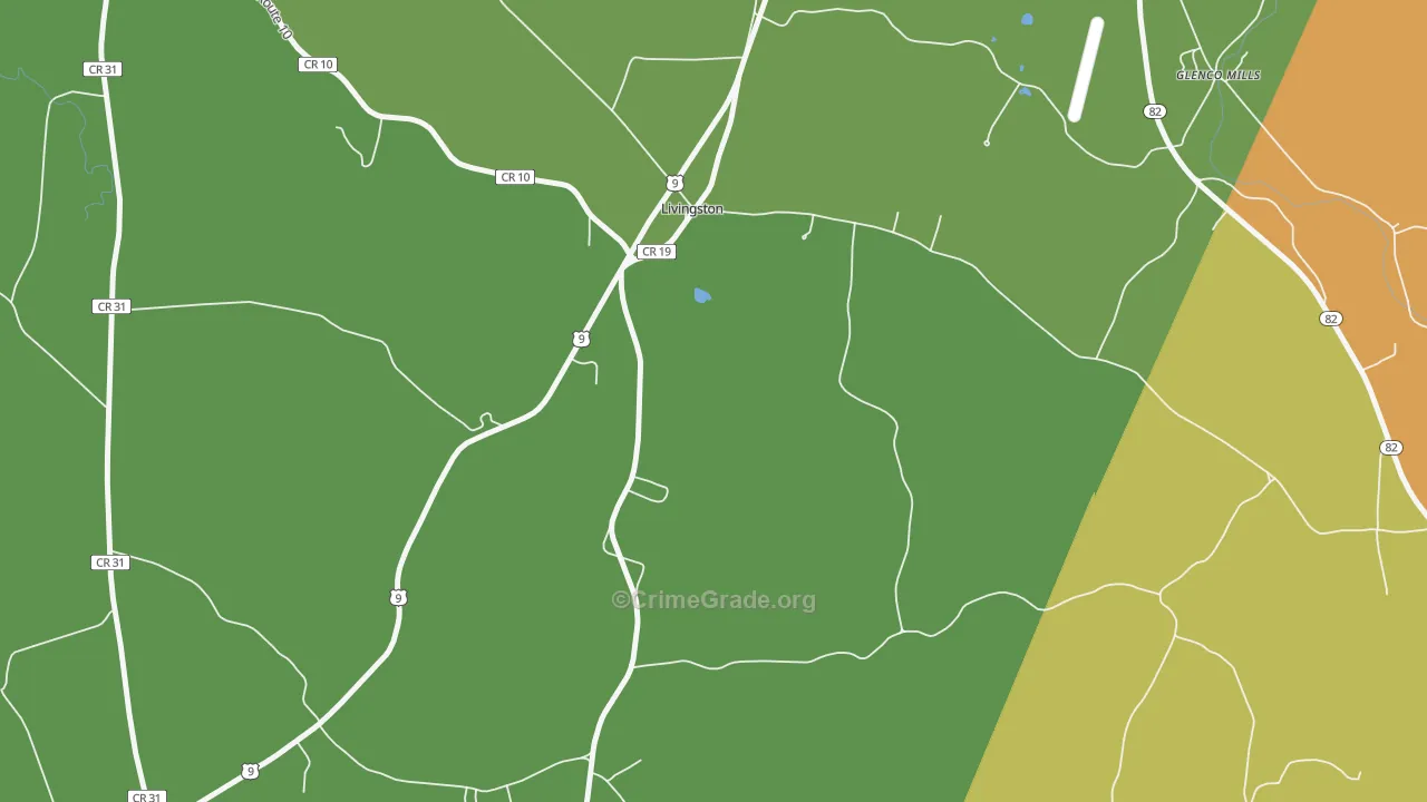 Livingston, NY Map of Assault Rates
