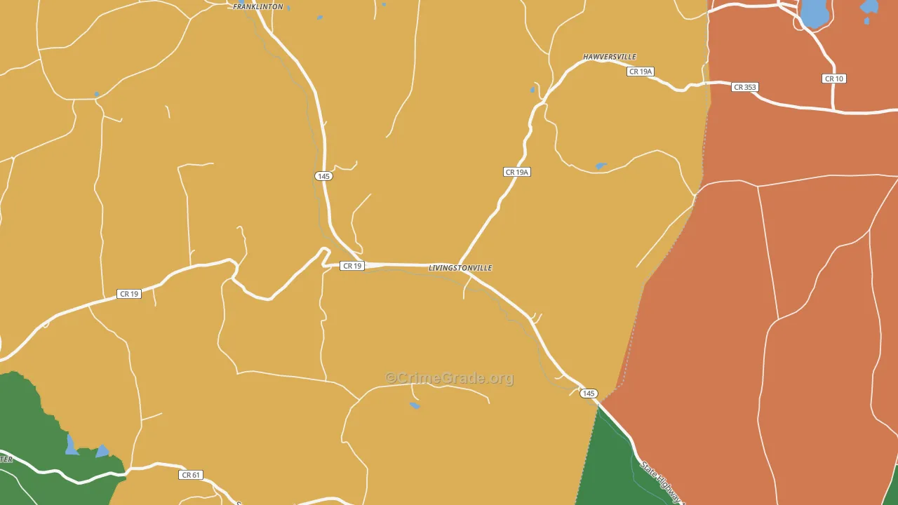 Livingstonville, NY Map of Assault Rates