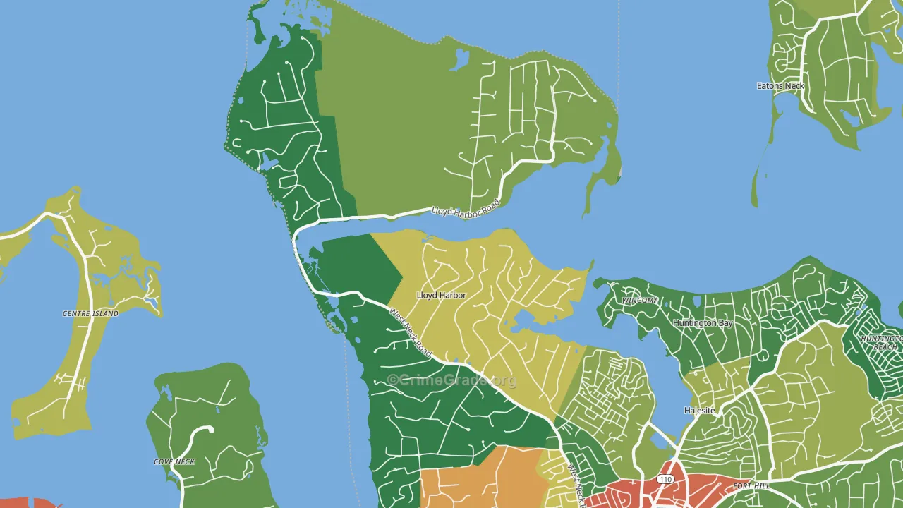 Lloyd Harbor, NY Map of Assault Rates