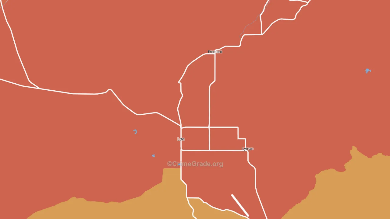 Loa, UT Map of Assault Rates