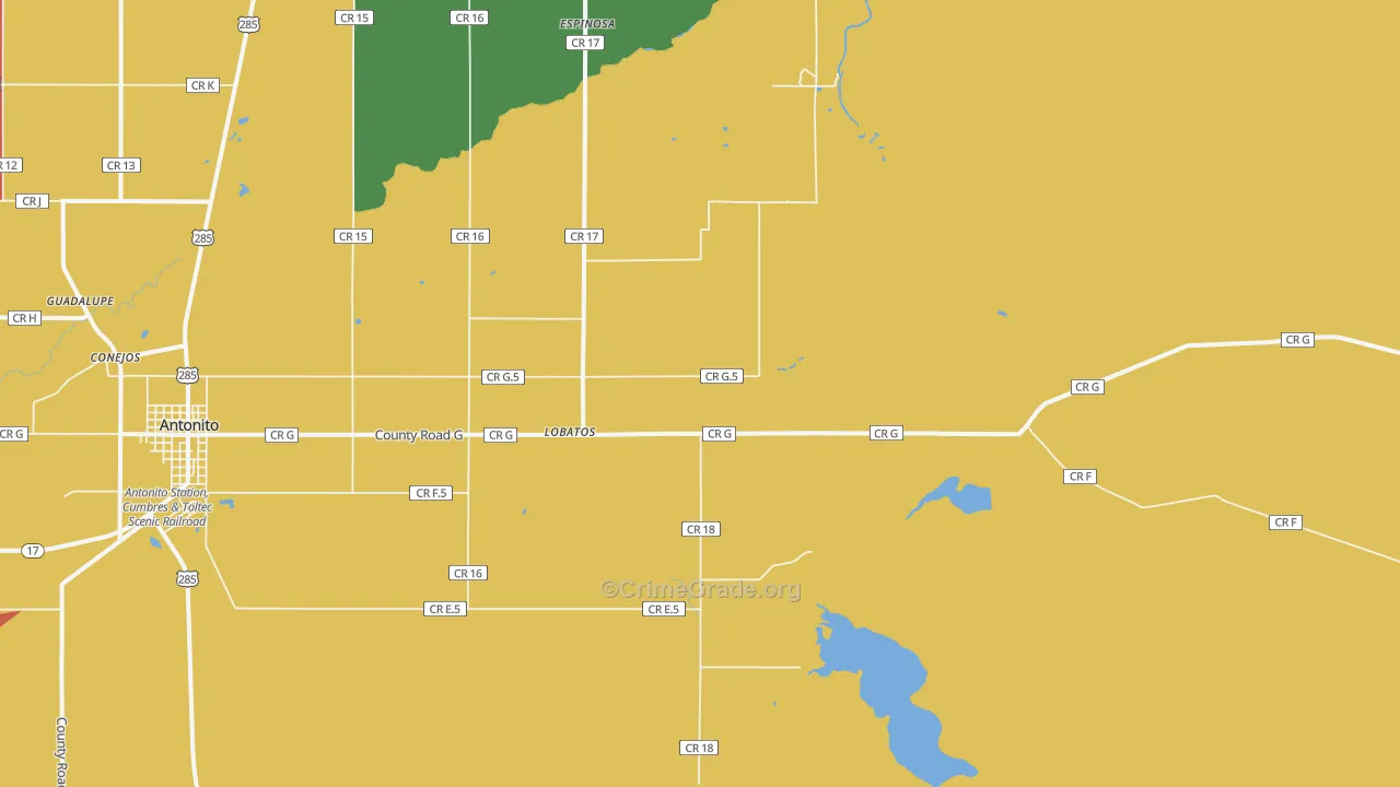 Lobatos, CO Map of Assault Rates