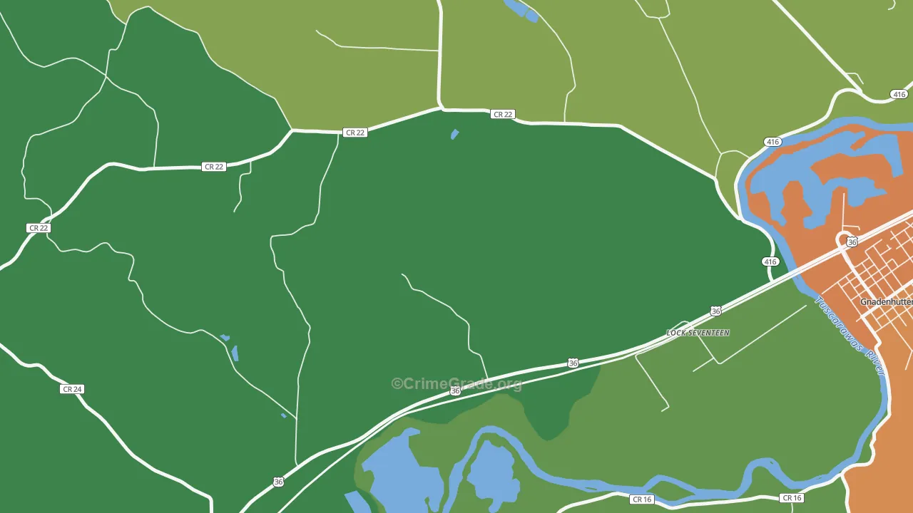 Lock Seventeen, OH Map of Assault Rates