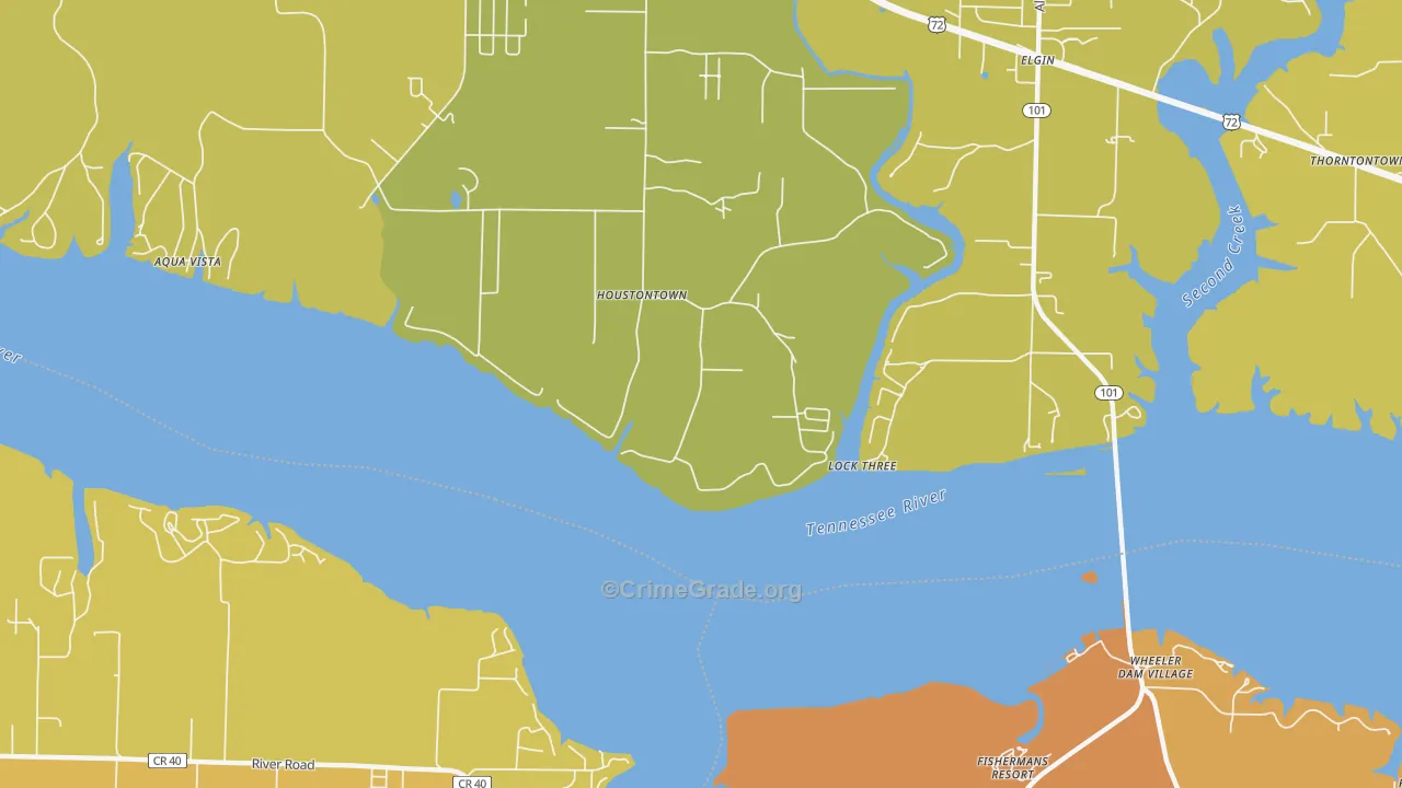 Lock Three, AL Map of Assault Rates