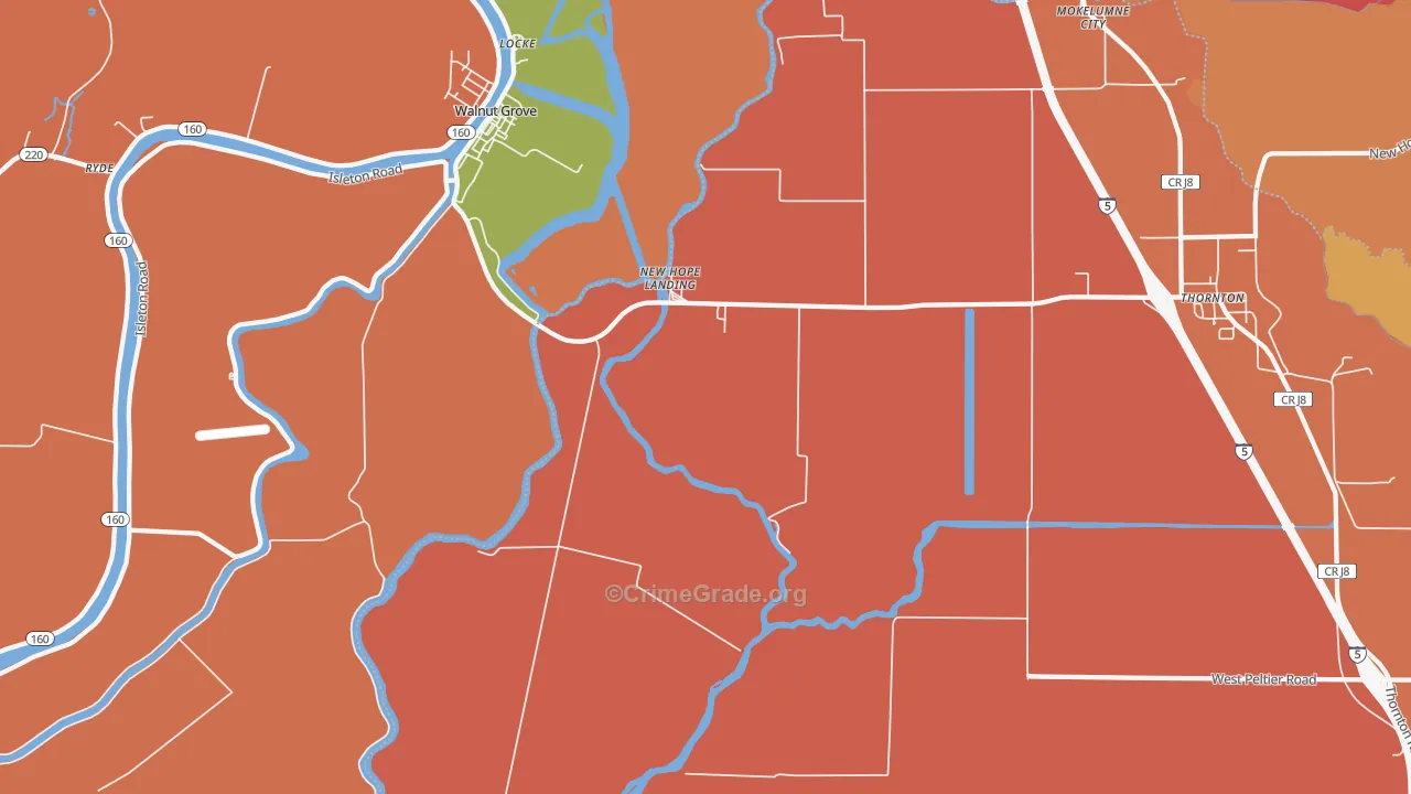 Locke, CA Map of Assault Rates