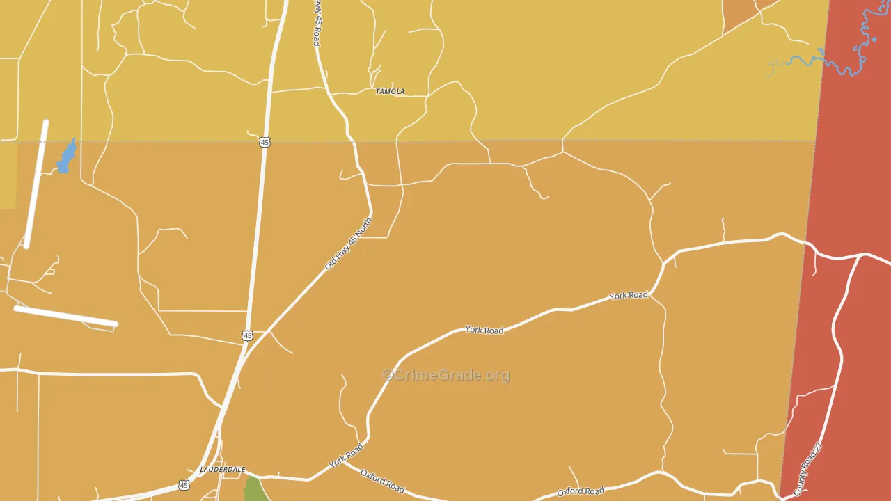 Lockhart, MS Map of Assault Rates