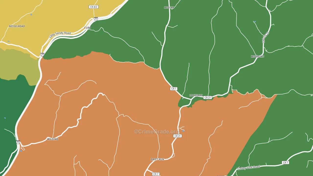 Lockhart, WV Map of Assault Rates