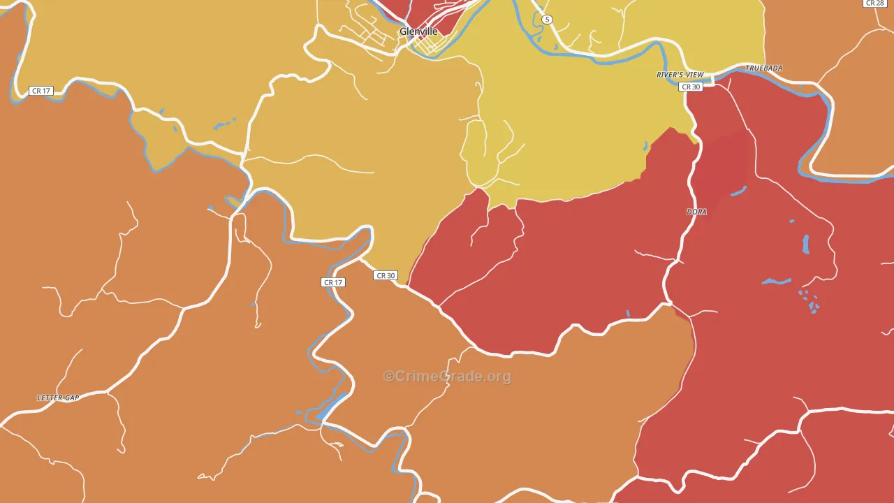 Lockney, WV Map of Assault Rates