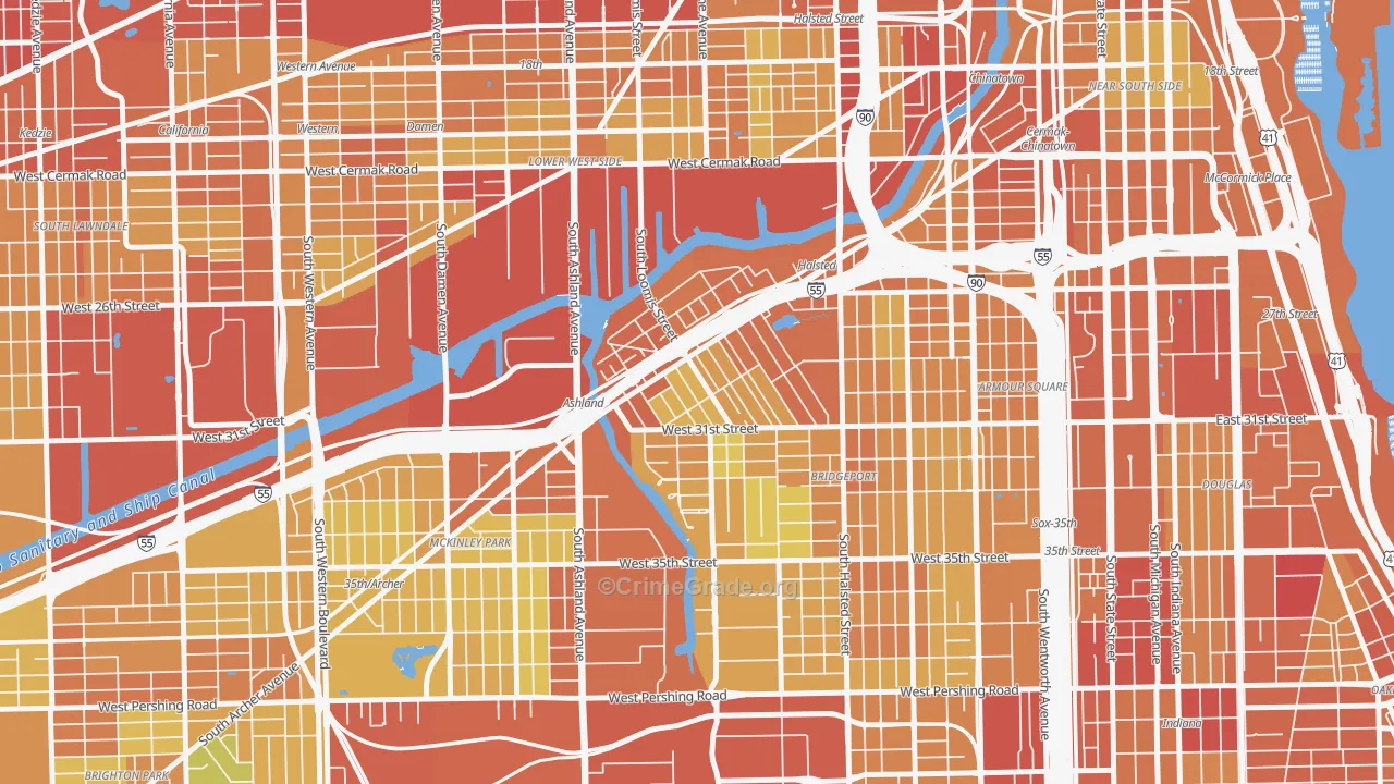 Locks, Chicago, IL Map of Assault Rates