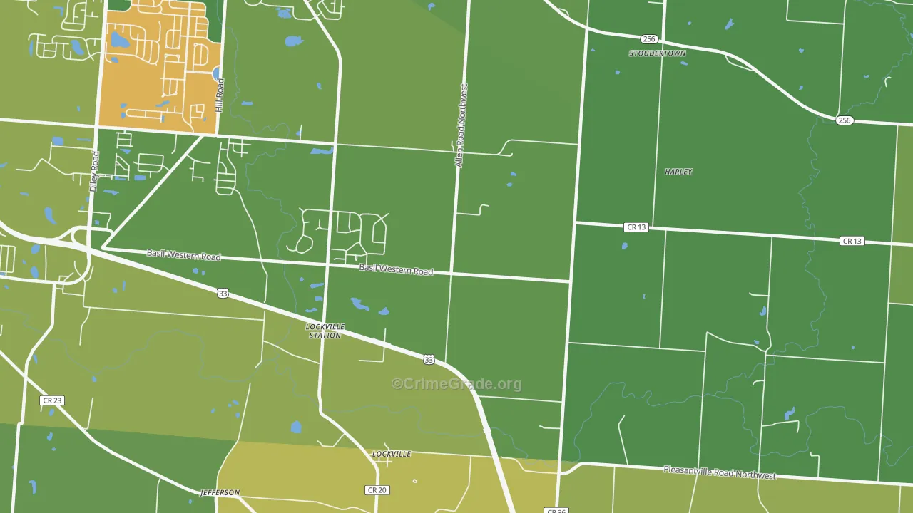 Lockville, OH Map of Assault Rates