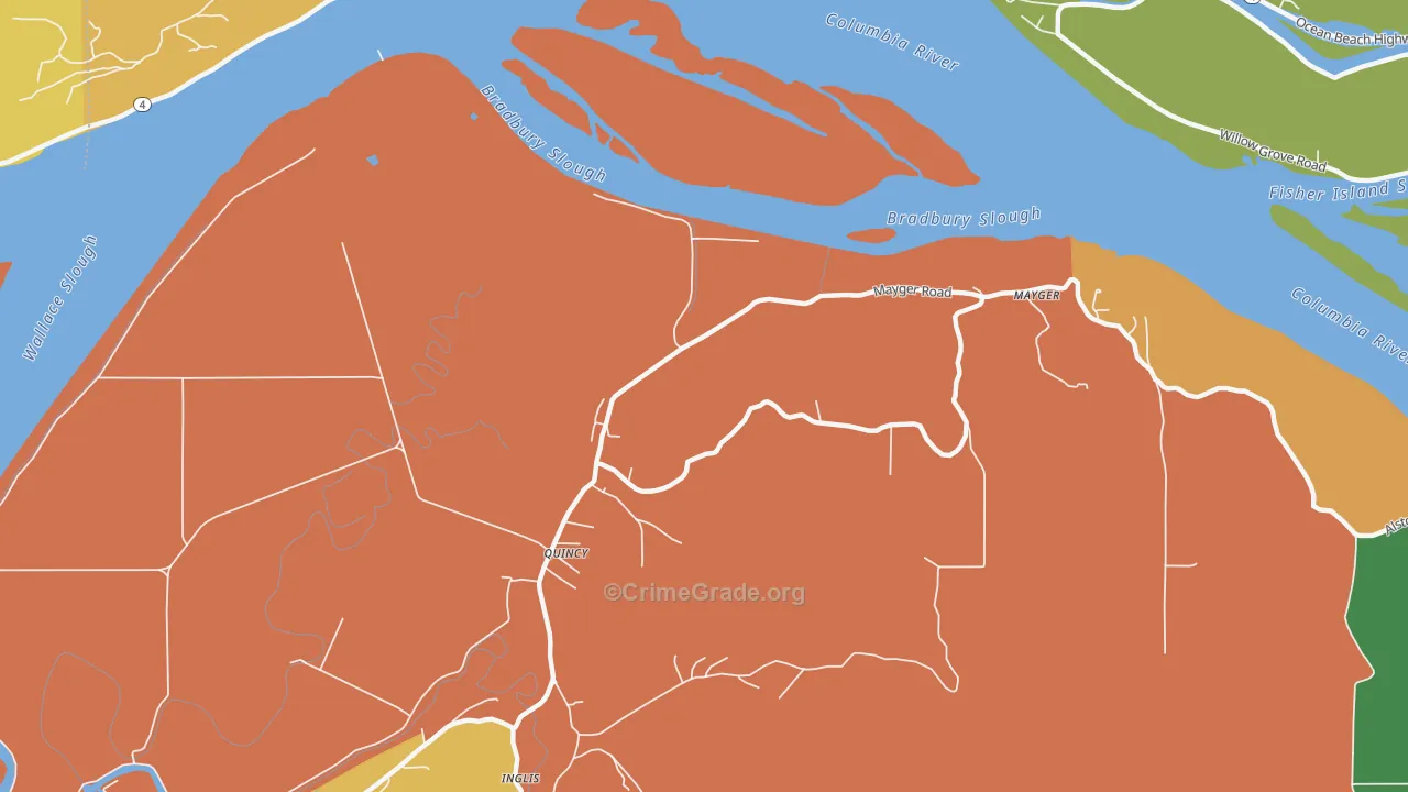 Locoda, OR Map of Assault Rates