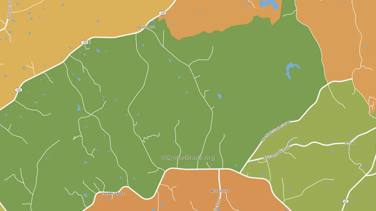 Locust Hill, NC Map of Assault Rates