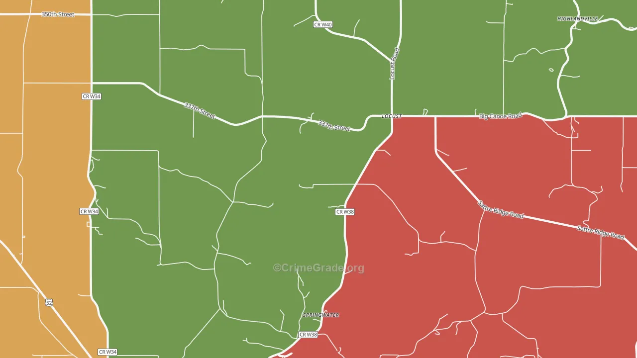Locust, IA Map of Assault Rates