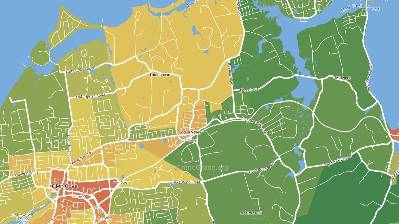 Locust Valley, NY Map of Assault Rates