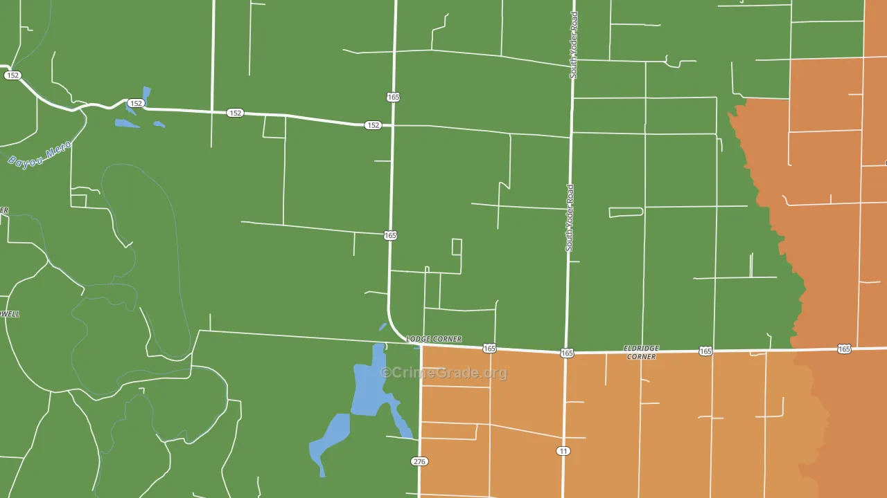 Lodge Corner, AR Map of Assault Rates