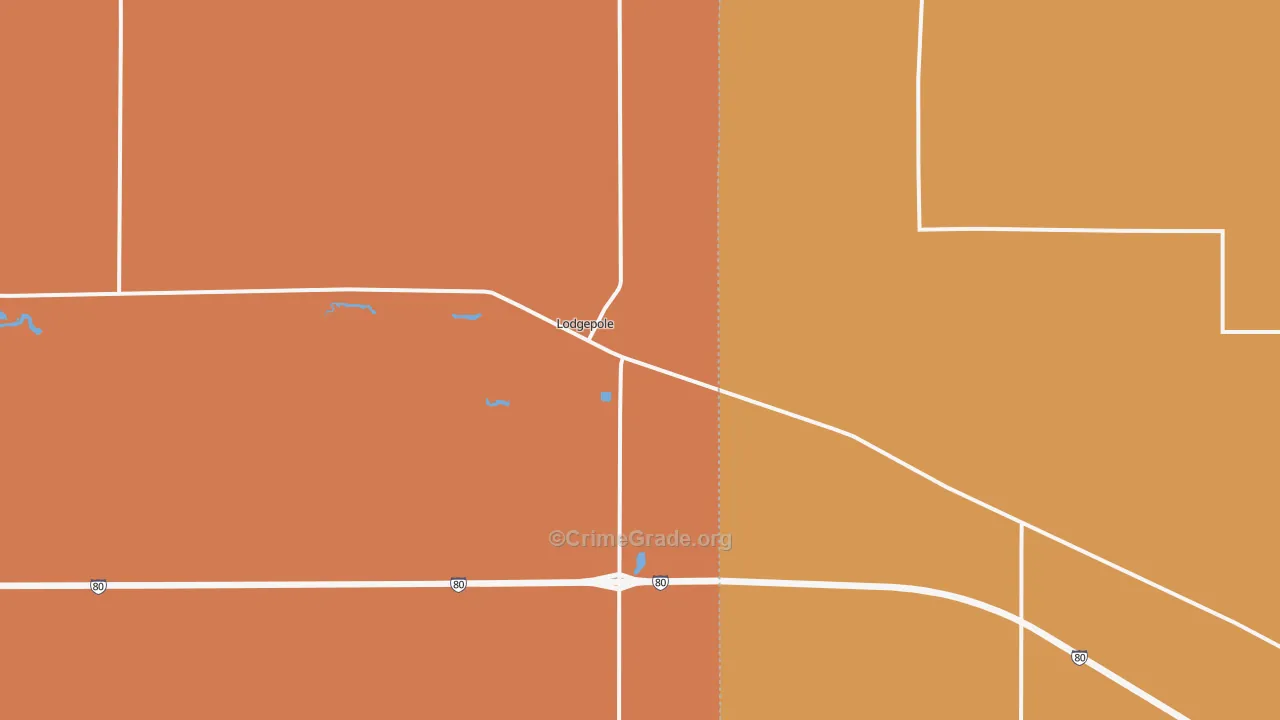 Lodgepole, NE Map of Assault Rates