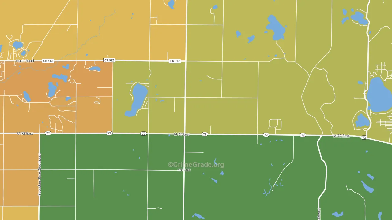 Lodi, MI Map of Assault Rates