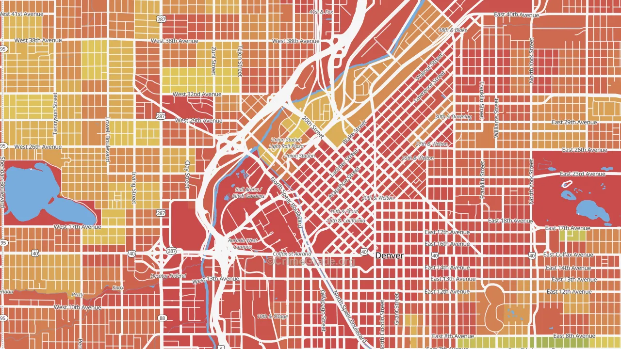 Lodo, Denver, CO Map of Assault Rates