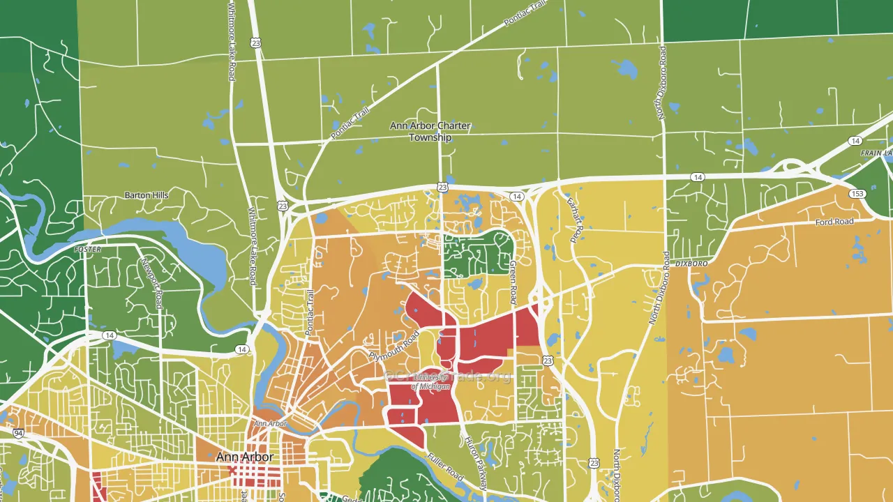 Logan, Ann Arbor, MI Map of Assault Rates