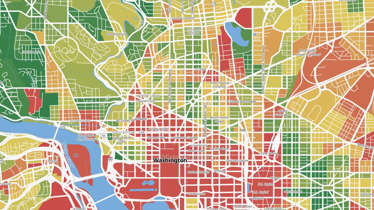 Logan Circle, Washington, DC Map of Assault Rates