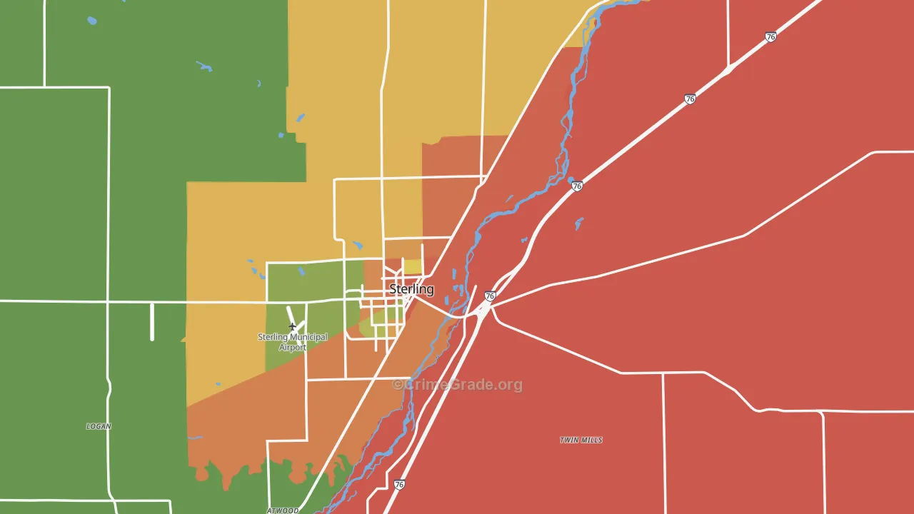 Logan County, CO Map of Assault Rates