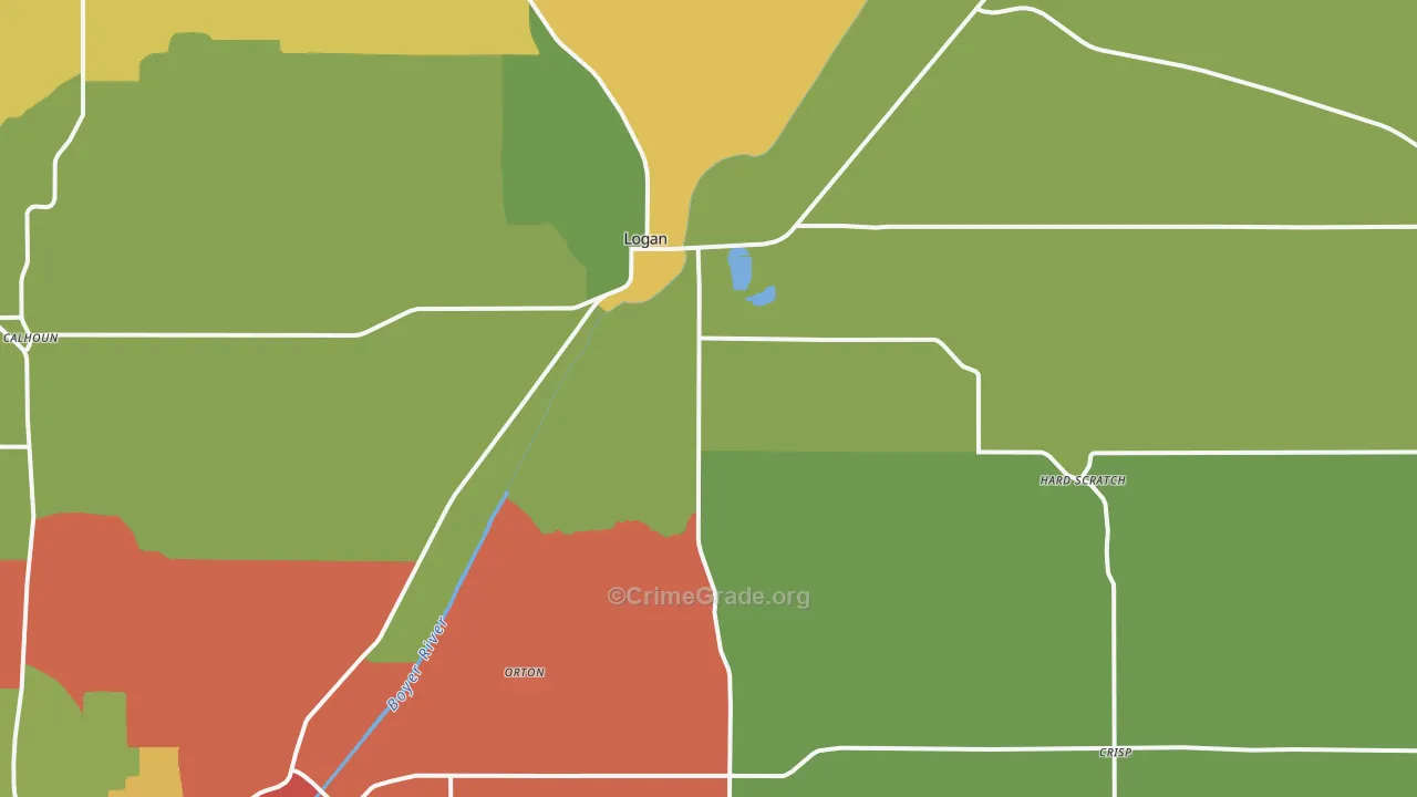 Logan, IA Map of Assault Rates