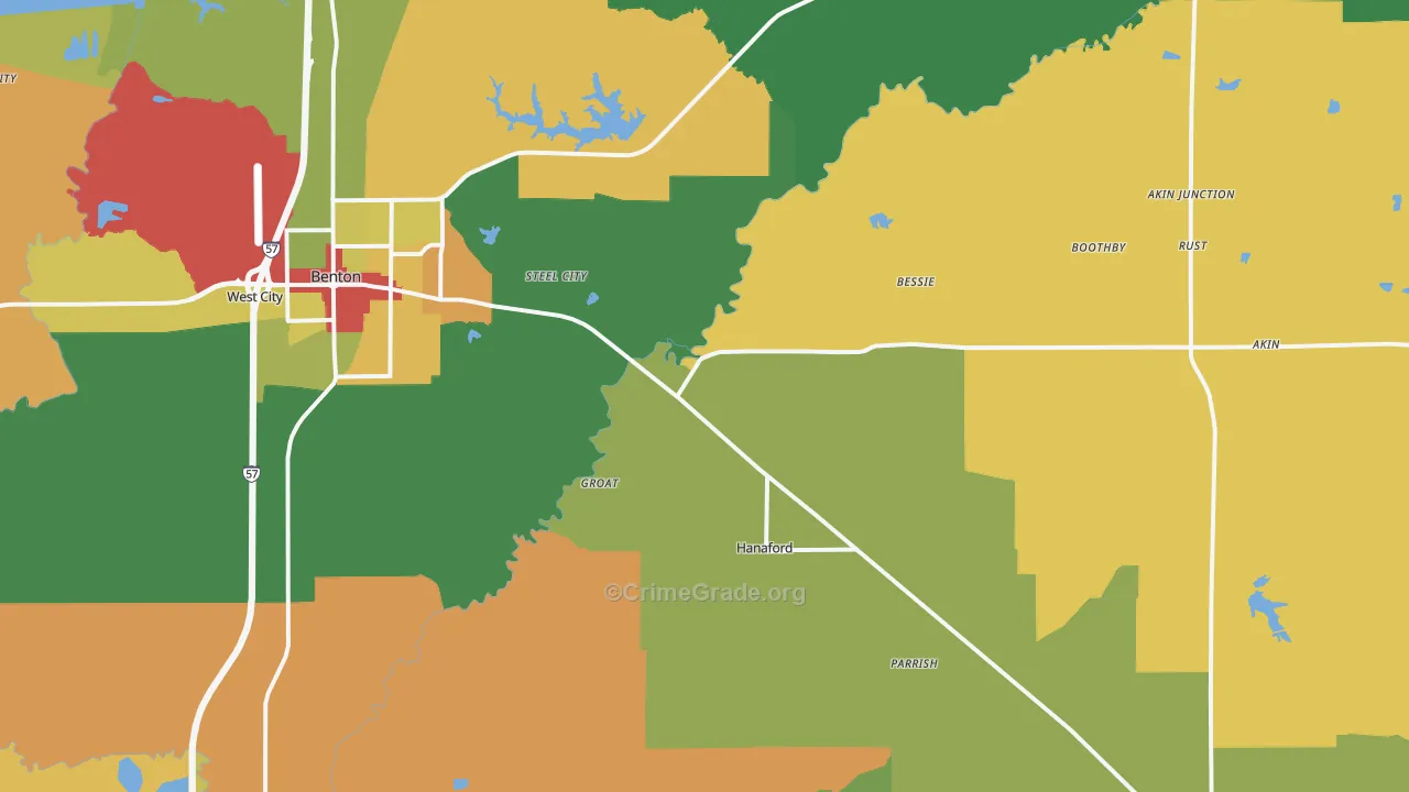 Logan, IL Map of Assault Rates