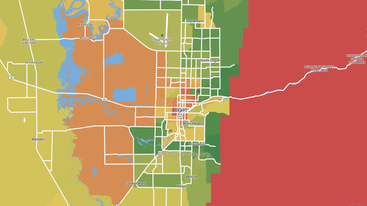 Logan, UT Map of Assault Rates