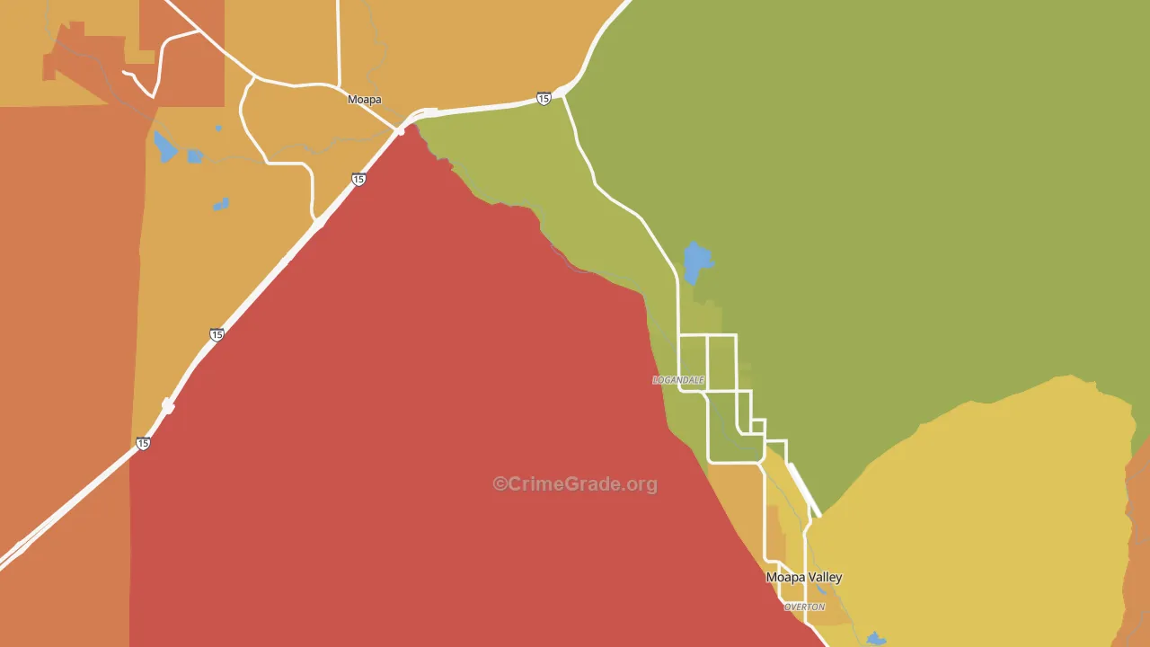 Logandale, NV Map of Assault Rates