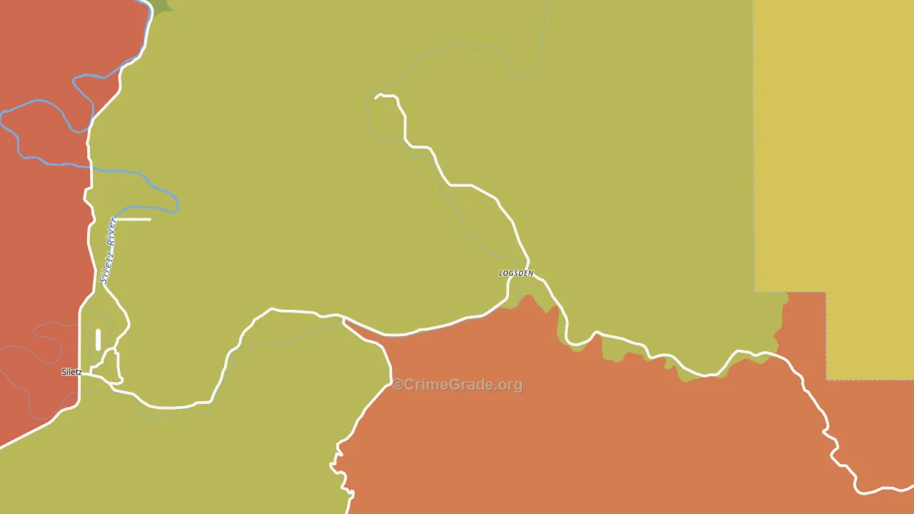 Logsden, OR Map of Assault Rates