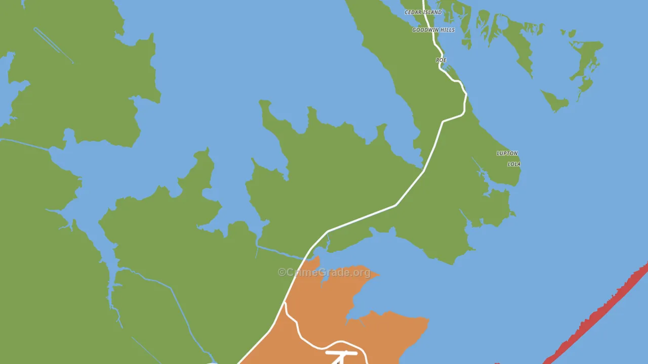 Lola, NC Map of Assault Rates