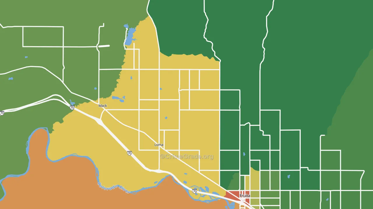 Loma, CO Map of Assault Rates