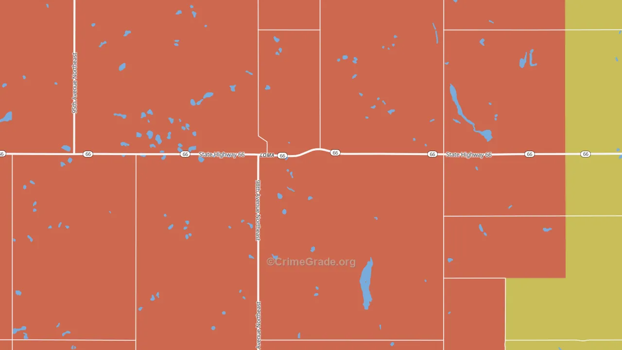 Loma, ND Map of Assault Rates