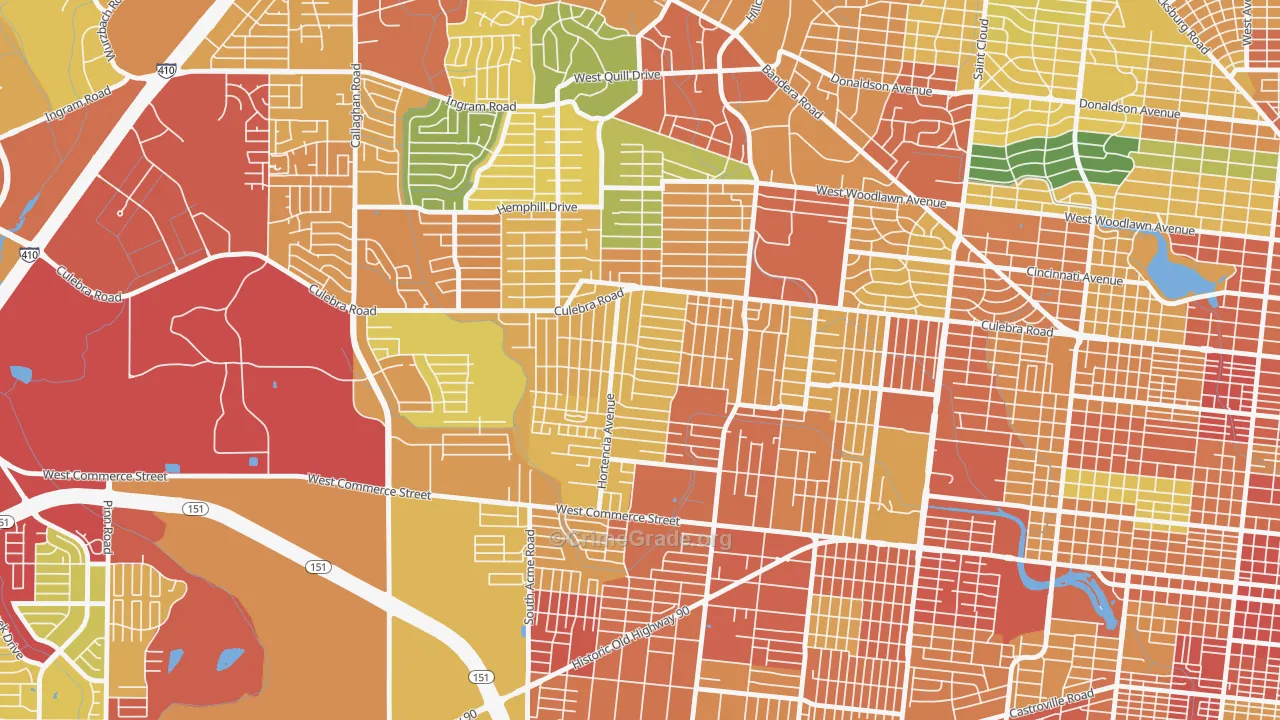 Loma Park, San Antonio, TX Map of Assault Rates