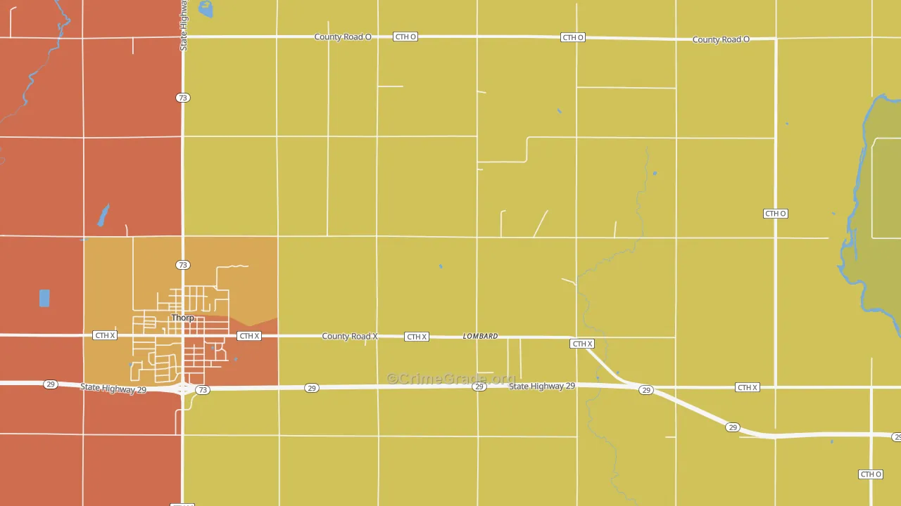 Lombard, WI Map of Assault Rates