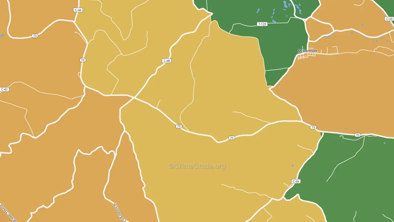 Lombardsville, OH Map of Assault Rates