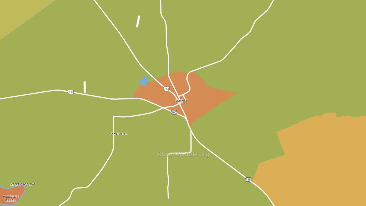 Lometa, TX Map of Assault Rates