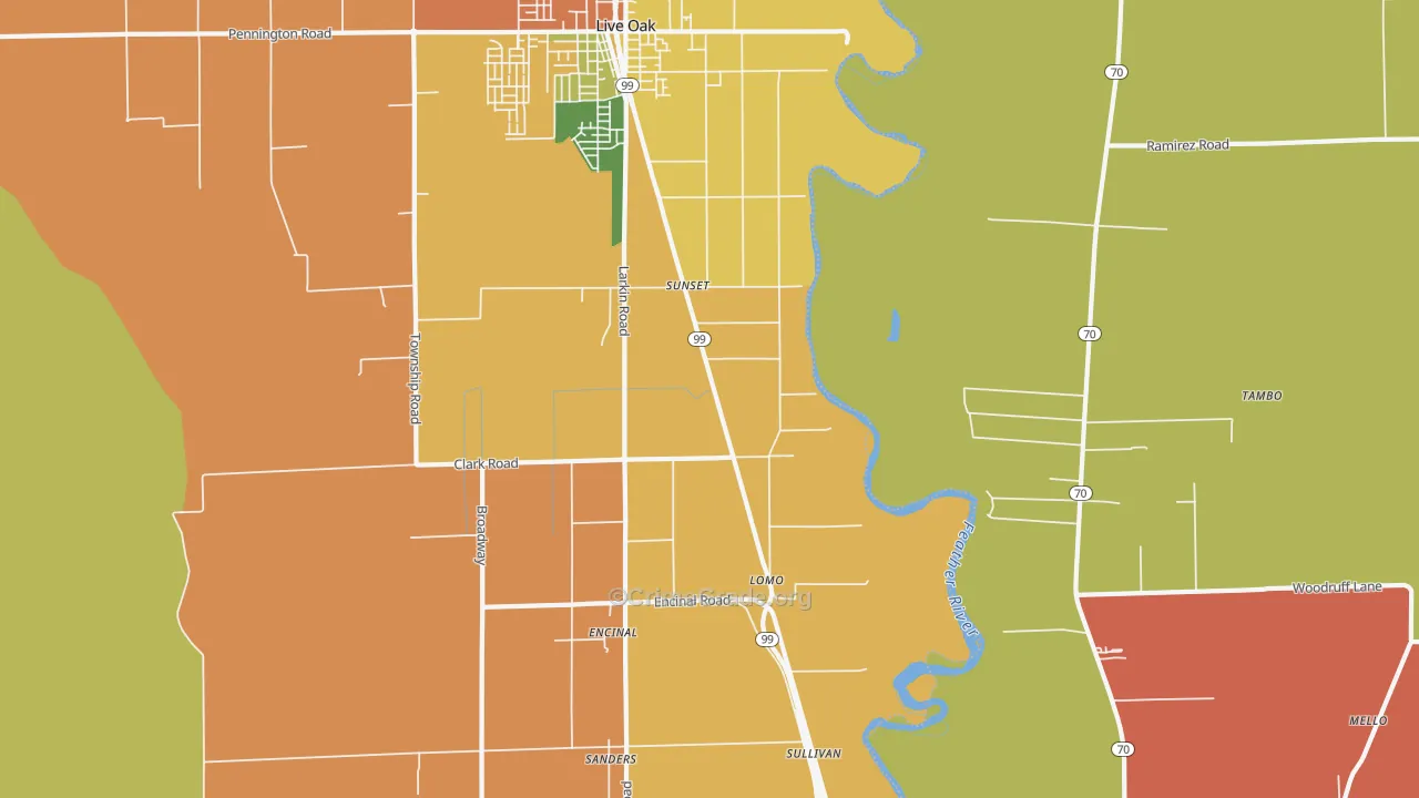 Lomo, CA Map of Assault Rates