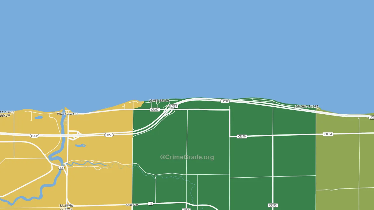Lomond Shore, NY Map of Assault Rates