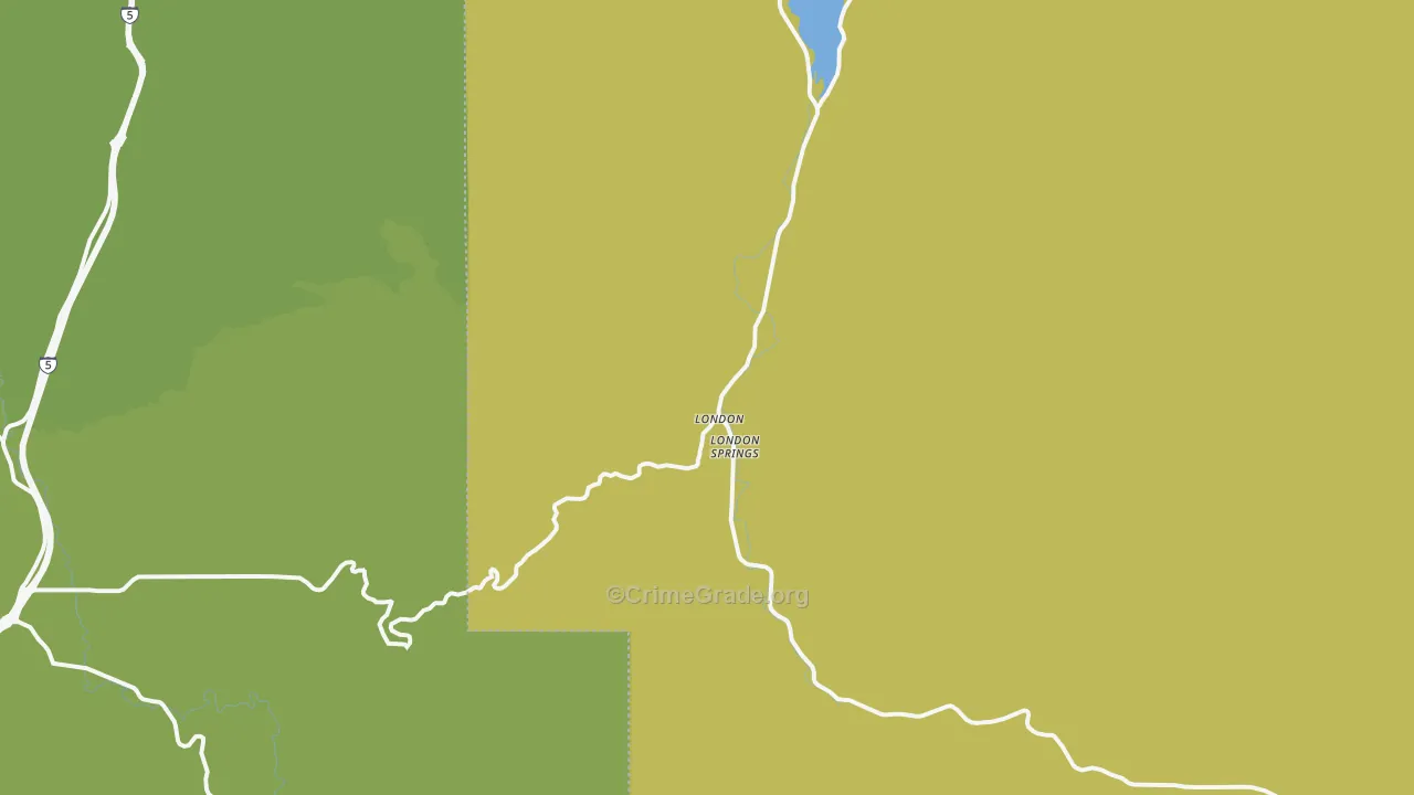 London, OR Map of Assault Rates