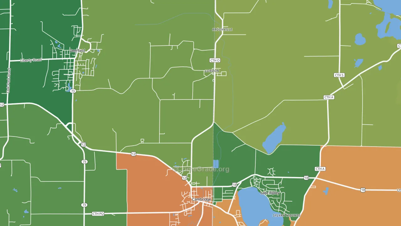 London, WI Map of Assault Rates