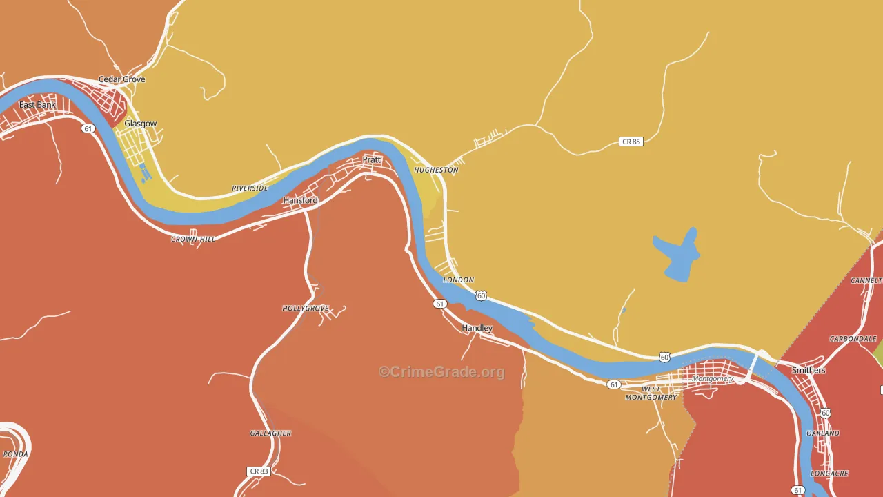 London, WV Map of Assault Rates