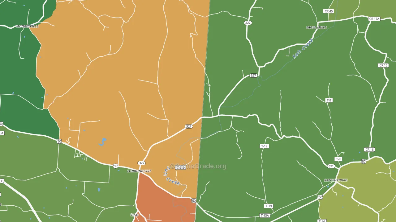 Londonderry, OH Map of Assault Rates