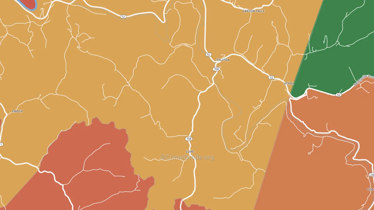 Lone, KY Map of Assault Rates