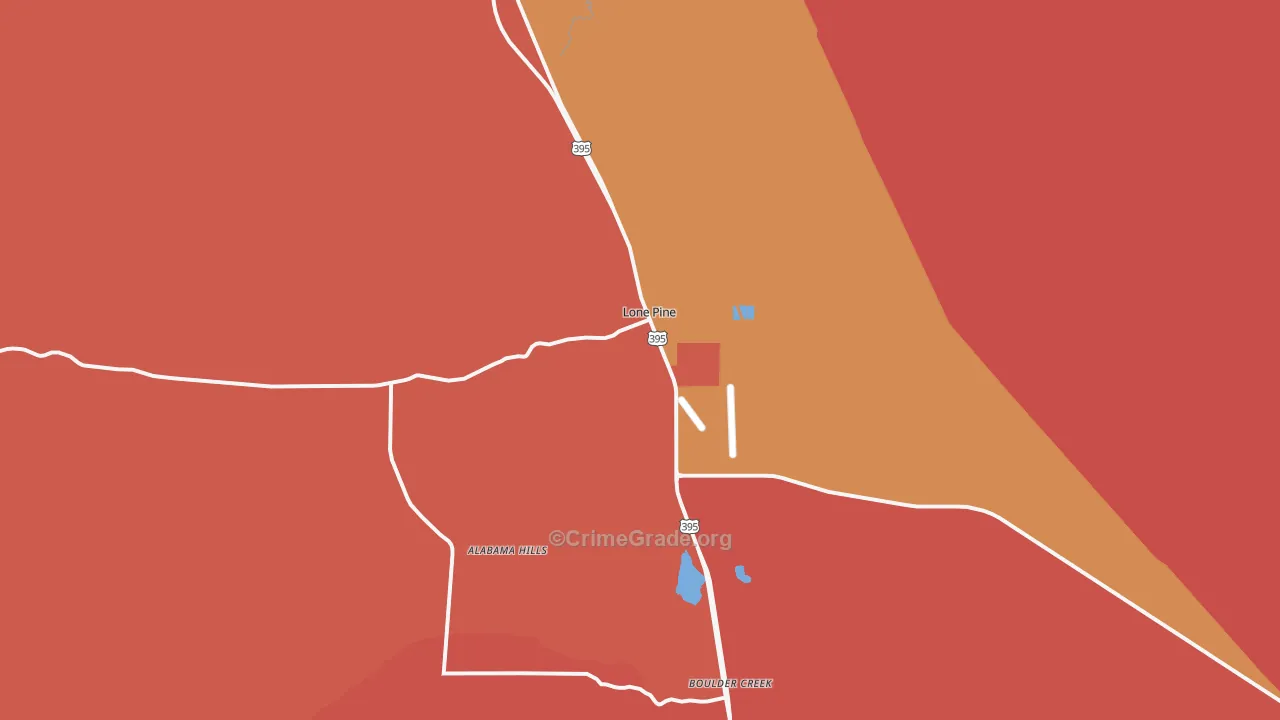 Lone Pine, CA Map of Assault Rates