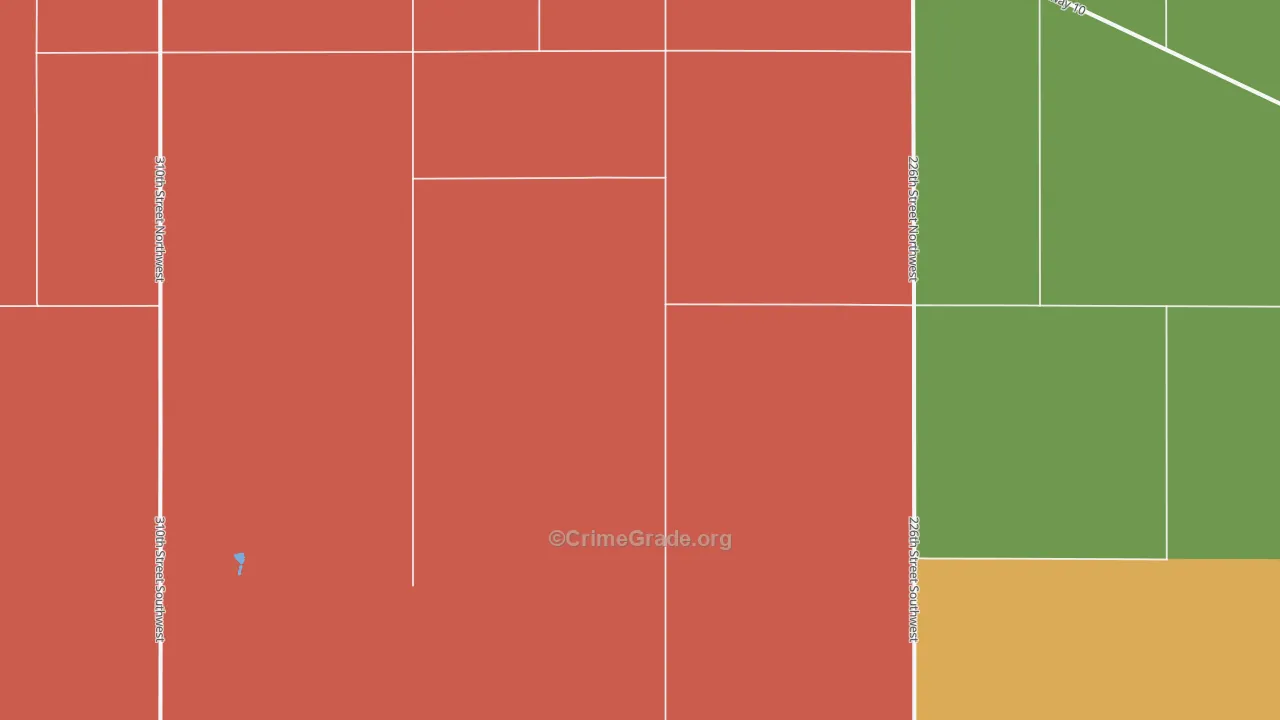 Lone Tree, ND Map of Assault Rates